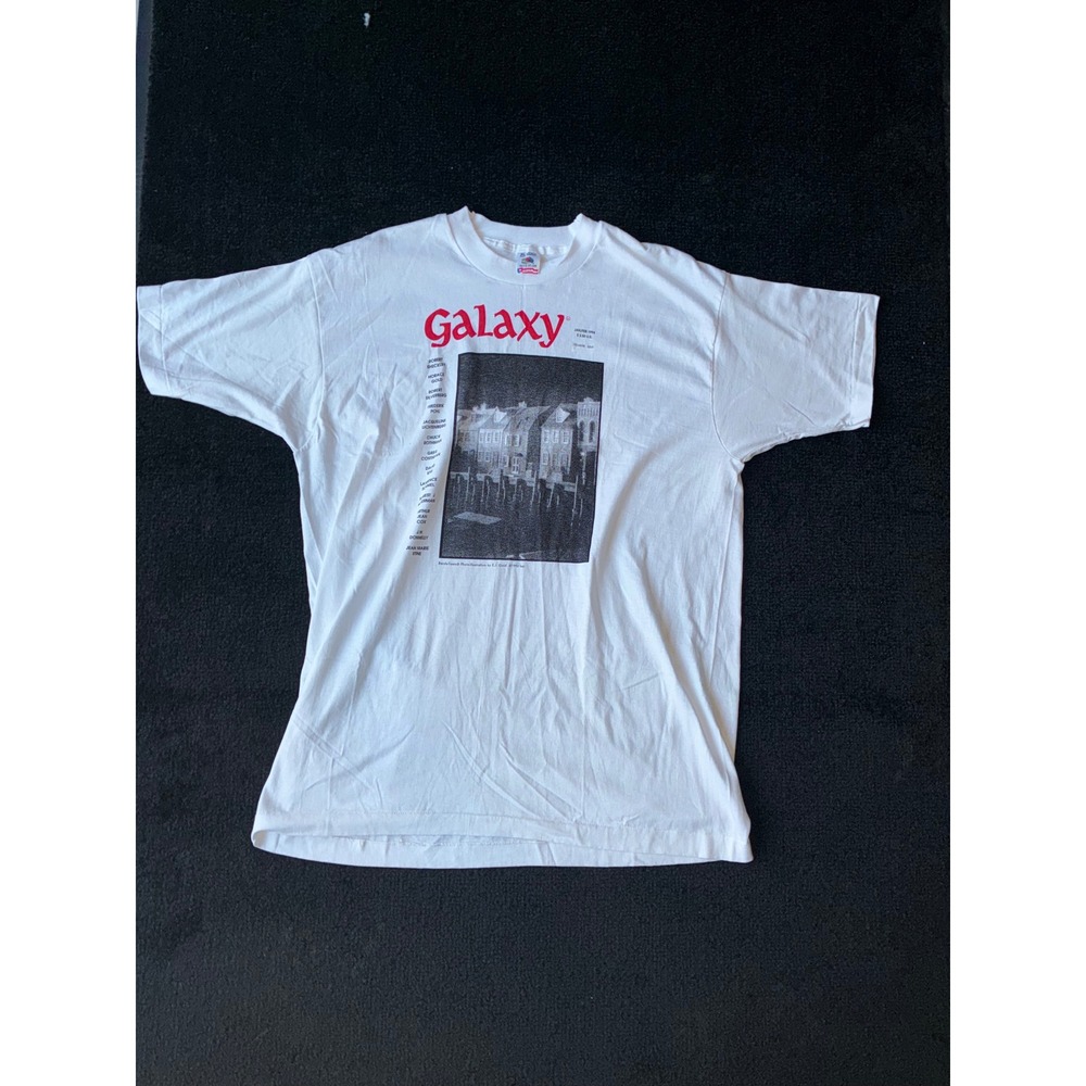 Vintage 1994 Galaxy Magazine Premiere Issue T-Shirt EJ Gold BardoTown XL White